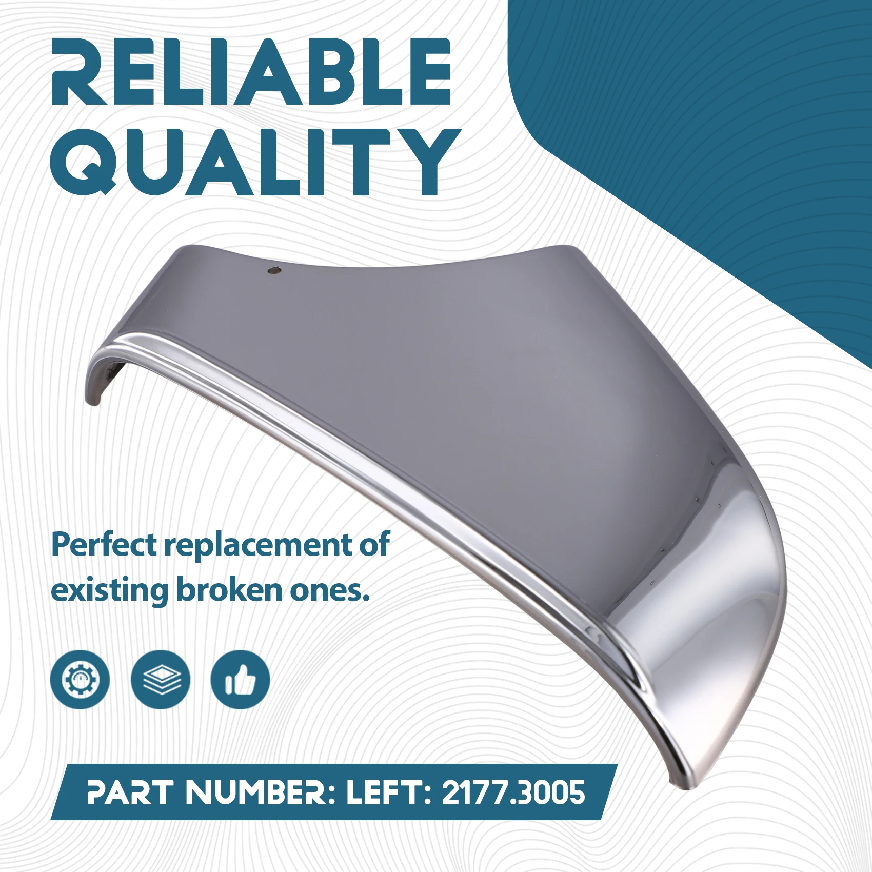 

AS57-Car 2177.3005 Хромированная крышка зеркала заднего вида для Tesla X 2016-2021, гальваническая крышка зеркала заднего вида