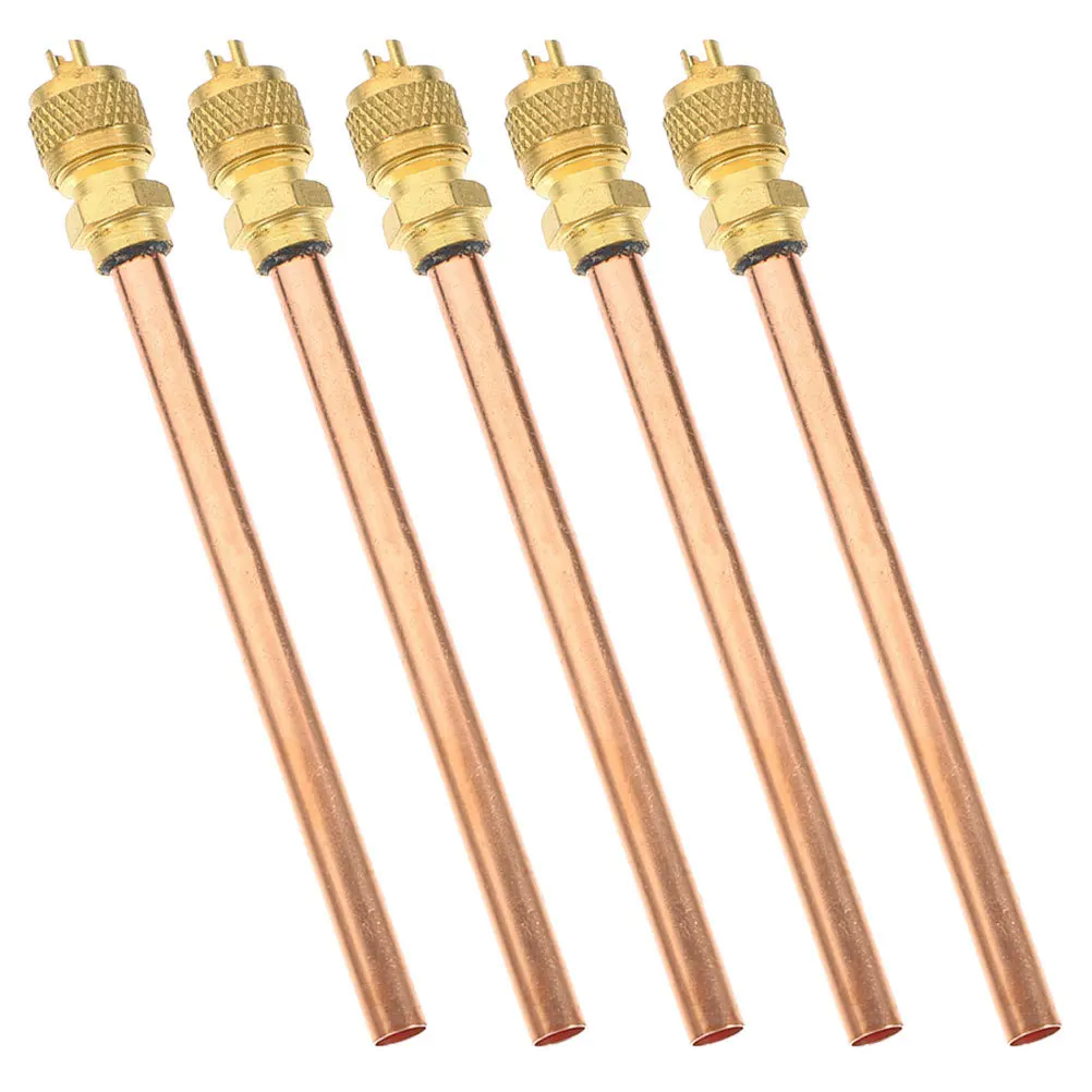 

5Pcs Filling Access Valves for Refrigerator Air Conditioner Service Access Valves Refrigerant Charging Repair Tool