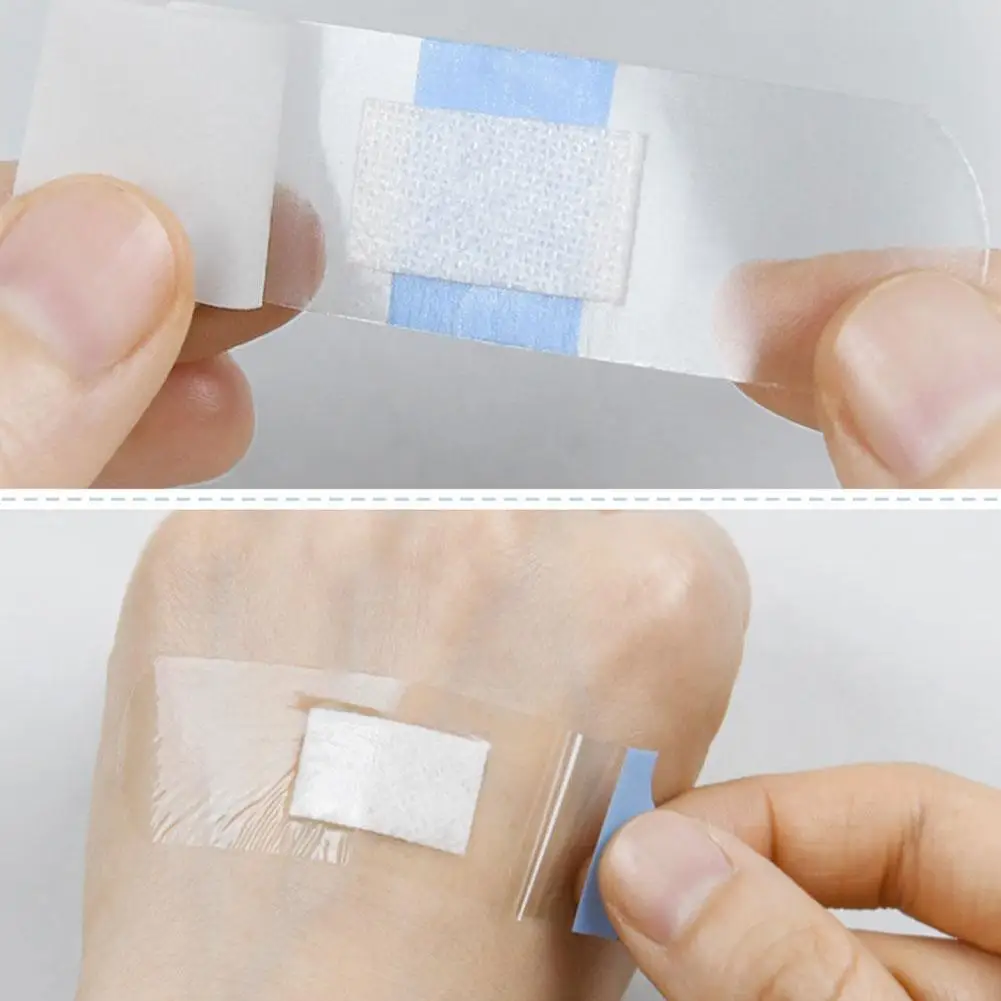 50/120Pcs Waterproof Band-Aid Wound Dressing Medical Transparent Hemostatic Tape for Swimming Bath Wound Care Protect First Aid