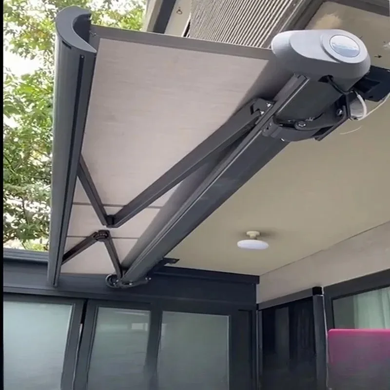 

Full box telescopic awning, folding villa courtyard balcony, high-grade awning, luxury chain electric shrinkable awning