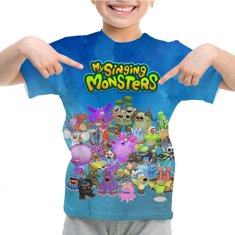 Childs My Singing Monster T-Shirt stampa 3d Cartoon Anime T Shirt O Neck T-Shirt Casual bambini manica corta bambini top Tee