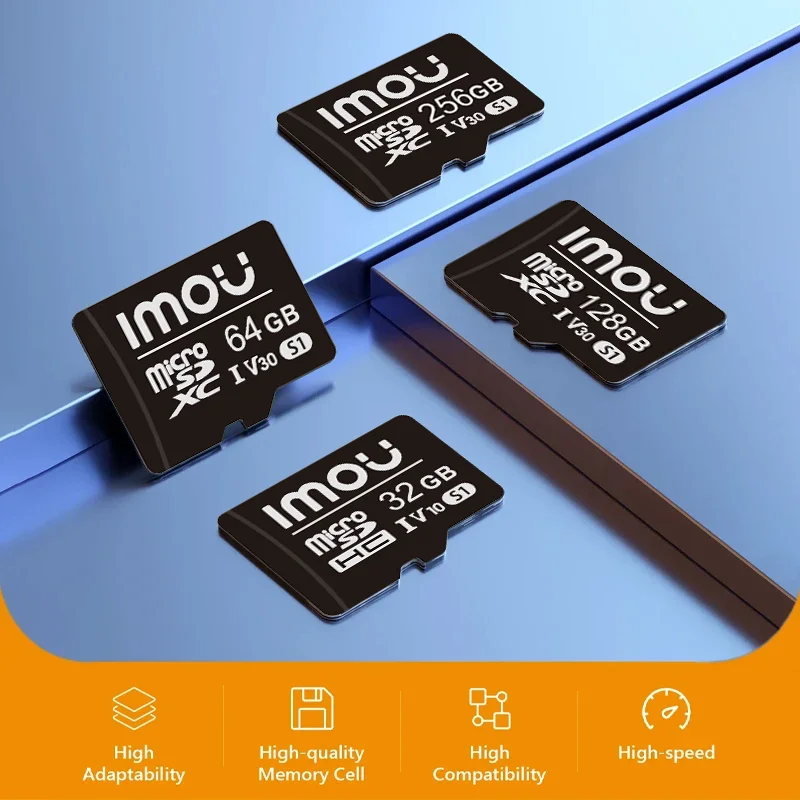 2/4pcs IMOU SD Memory Card for Surveillance Read Speed 95MB/S 128GB 64GB V30 C10 U3 Exclusive MicroSDXC Card for Security Camera