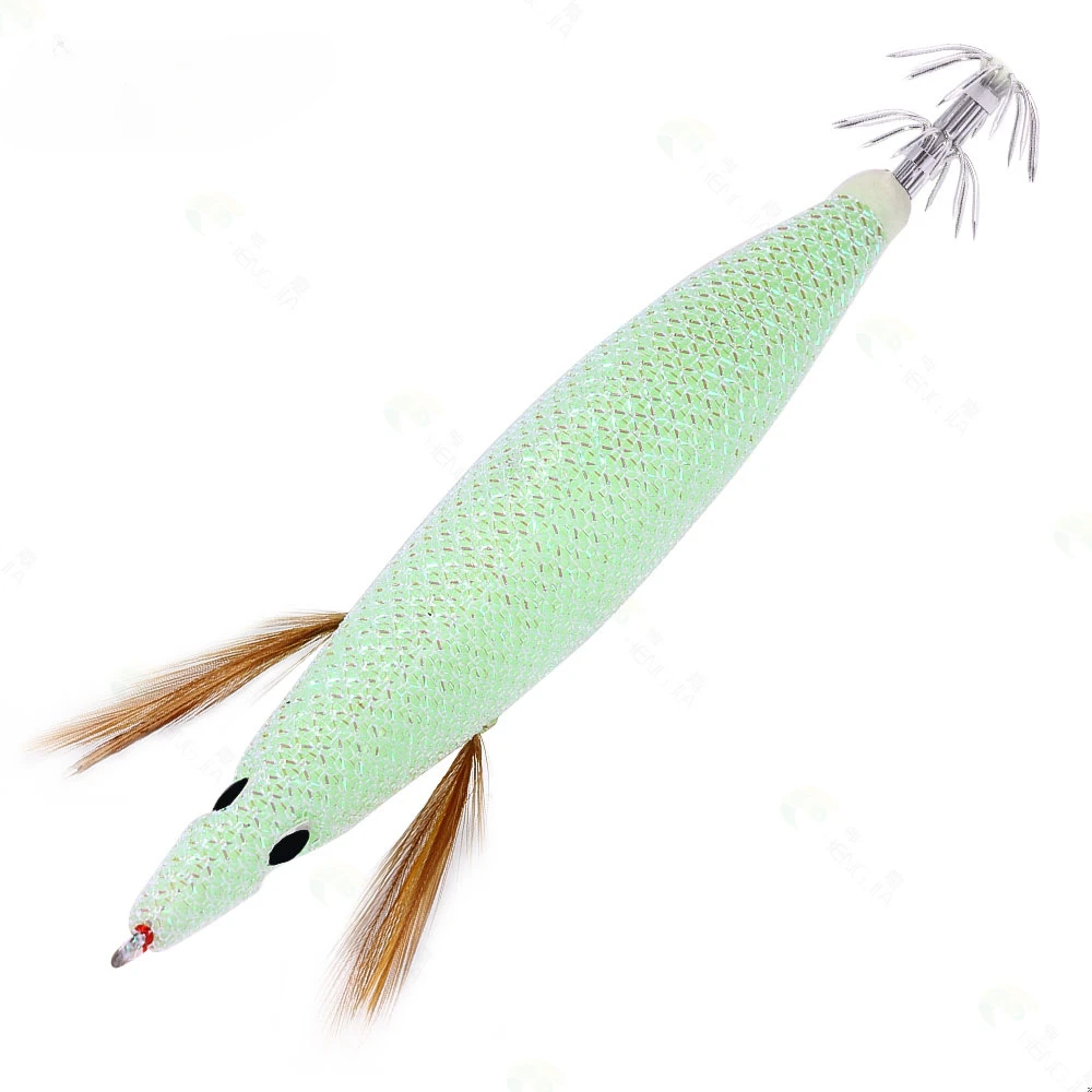 6.8 جرام-23.2 جرام مضيئة خطاف صيد السمك الخشب الروبيان إغراء الحبار الحبار الرقص إغراء سبينيربايت الخشب الروبيان ل الأخطبوط الحبار