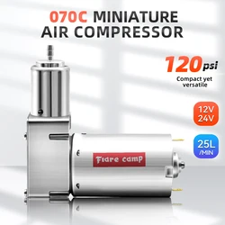 Compressore d'aria in miniatura per sedile con sospensione pneumatica, 120PSI, 25L/Min, compressore DC 12V/24V per sedile Grammer KAB Isri - 70C