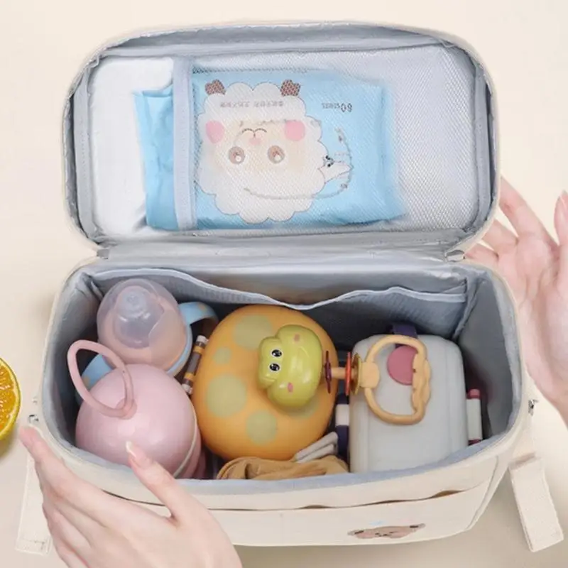 

Splashproof Mom Bag Bottle Doll Toy Bag Embroidery Bear Lunch Bag