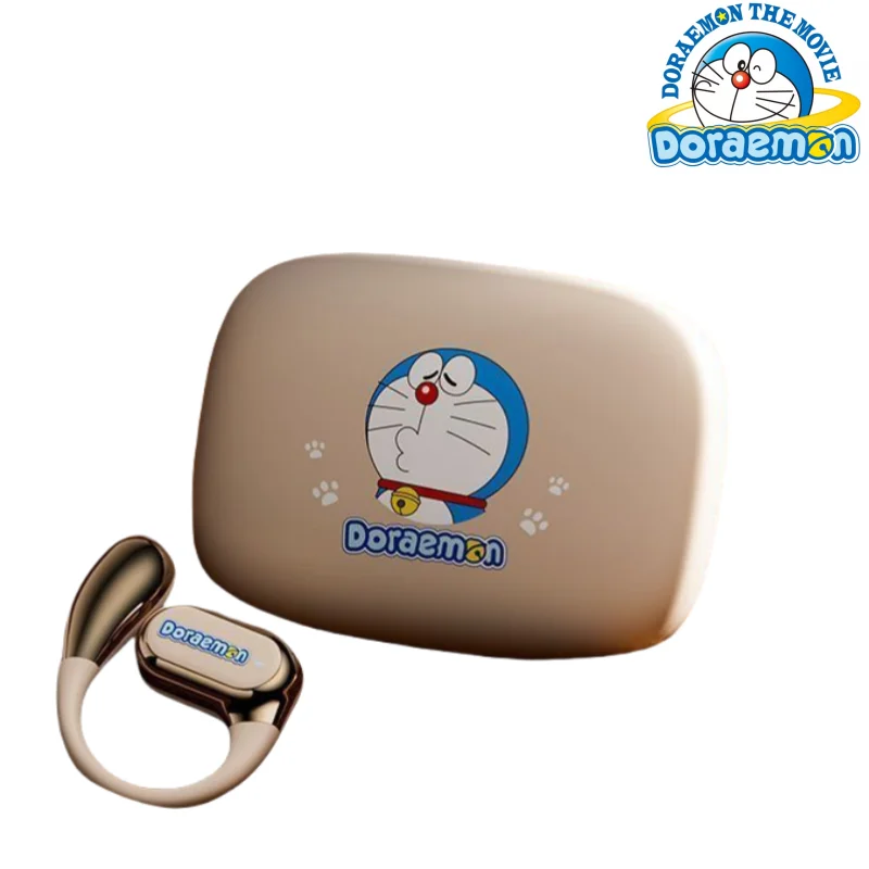 

Doraemon Bluetooth-гарнитура с героями мультфильмов, беспроводная спортивная подвесная гарнитура с шумоподавлением, длительный срок службы батареи, Apple Android, универсальная Kawaii