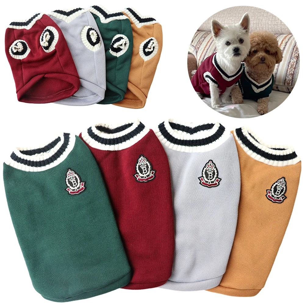 Pet Dog Clothes for Small Medium Dog Cat Autumn Winter Puppy Warm Jacket French Bulldog Chihuahua Vest Sweater Dachshund Costume