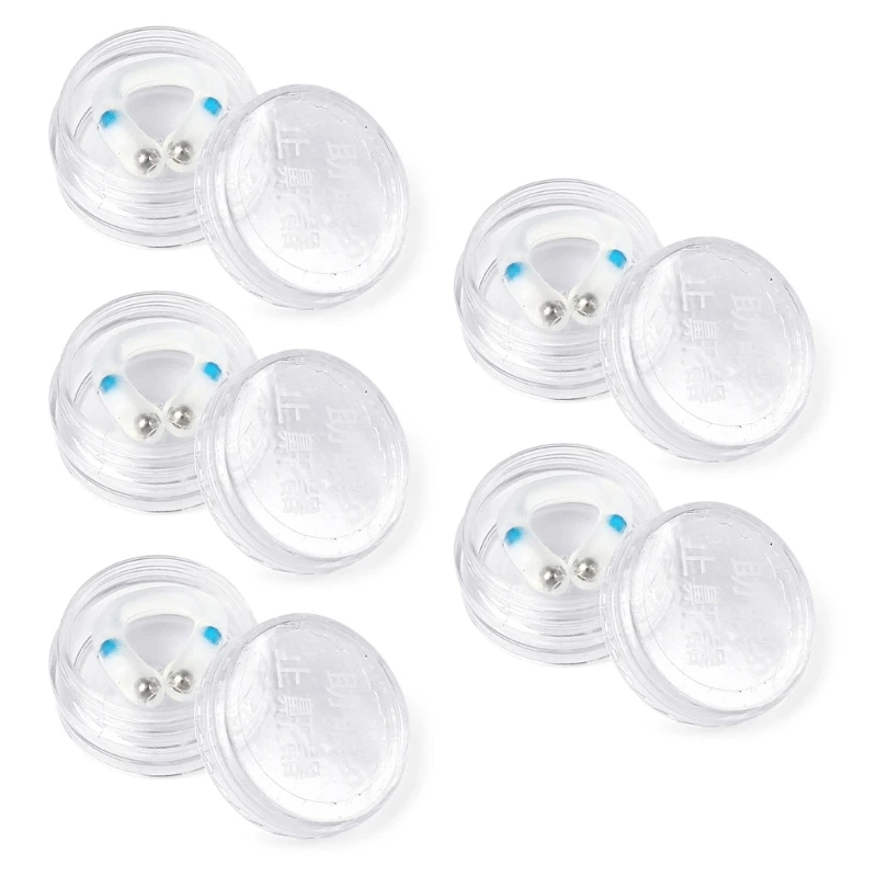

M89F Reusable Anti Snore Nasal Clips with Silicone Burst Beads 5 in Pack