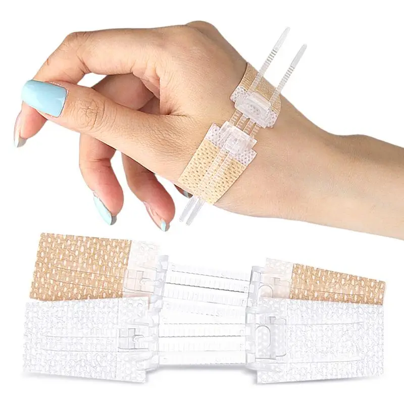 Parche de cierre de herida con cremallera, parche hemostático para heridas, tirita de sutura rápida con cremallera, portátil para exteriores, 1 Uds.