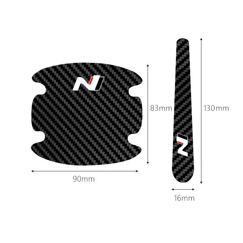 Door Bowl Car Stickers Cover for Hyundai Nline Santa Fe Tucson Elantra Kona Sonata NX4 Veloster Carbon Fiber Exterior Decals