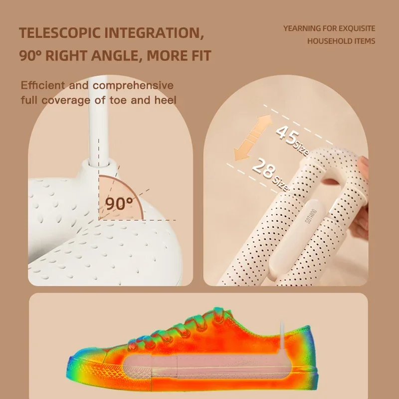 Sothing Schuh Trockner Schleife Dehnbar Elektrische Schuhe Trockner PTC Heizung Tragbare Multi-wirkung Sterilisation Desodorierung