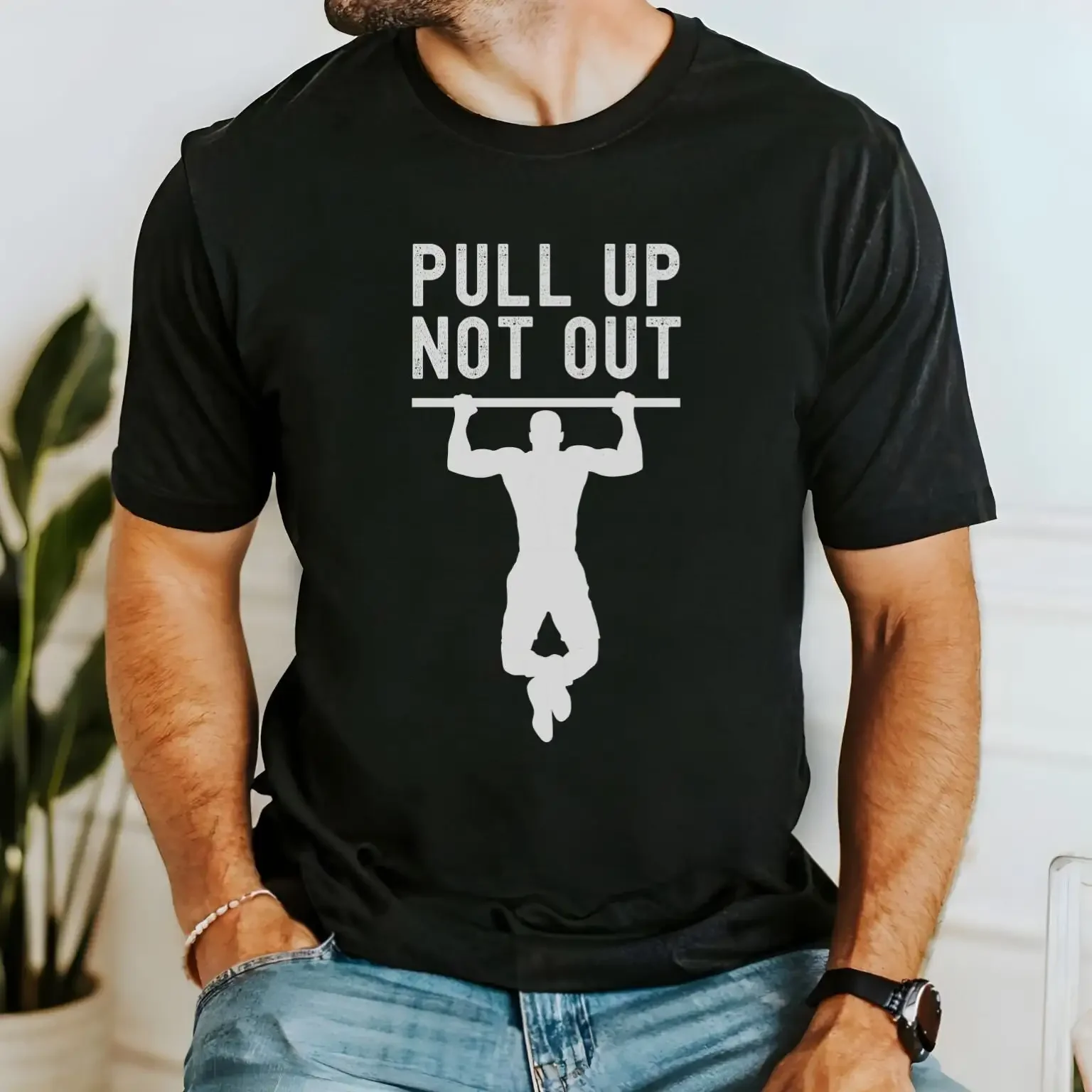 Pull Up Not Out Funny Gym T Shirt WorkouT Pump Cover Lover Oversized Muscle Mommy Bodybuilding