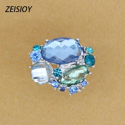 2023 New Fashion Crystal Zircon Ring Sweet Flower Leaf Butterfly Adjustable Opening Ring Women's Wedding Engagement Jewelry Gift
