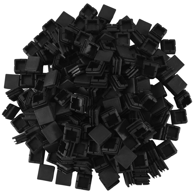 4000Pcs 1 Inch Square Tube End Cap Plastic Plugs Tube End Caps Post Pipe Cap Cover Tubing Insert Chair Glide Plugs