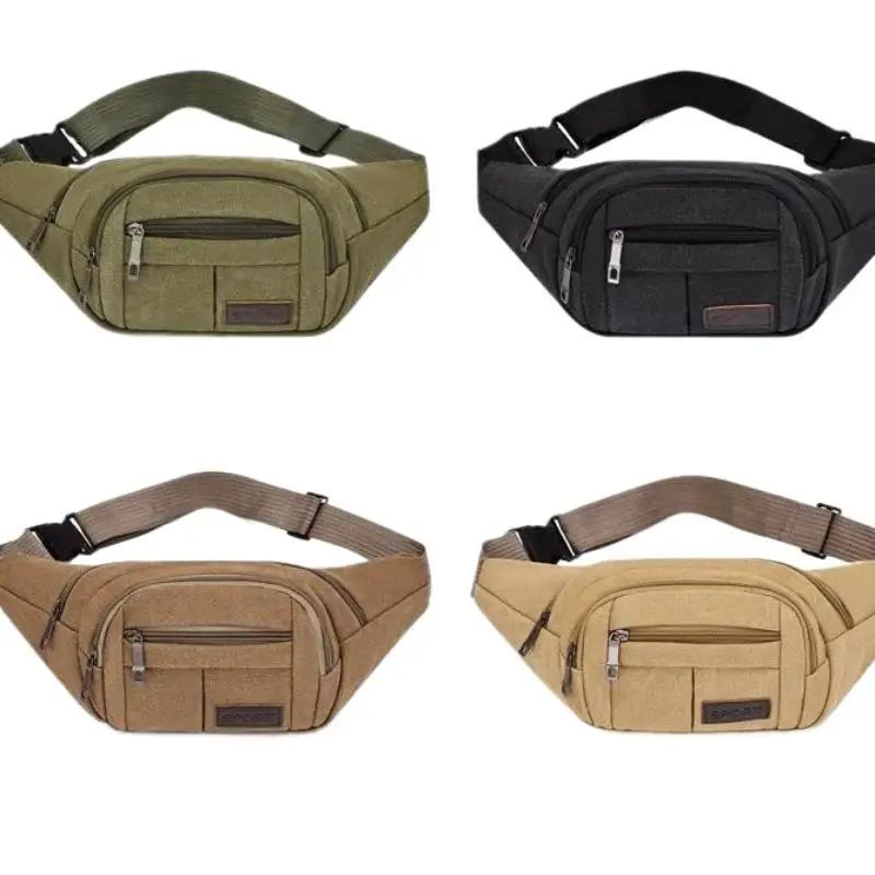 Lässige Canvas-Gürteltasche Handytasche Bananentasche Bauchtasche für Herren – Detail 5