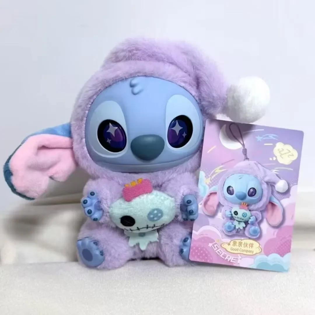 TAKARA TOMY Stitch Blind Box Bag Eat Some Thing Before Sleep Series Vinyl Pendant Doll Mystery Box Fluffy Doll Surprise Gifts