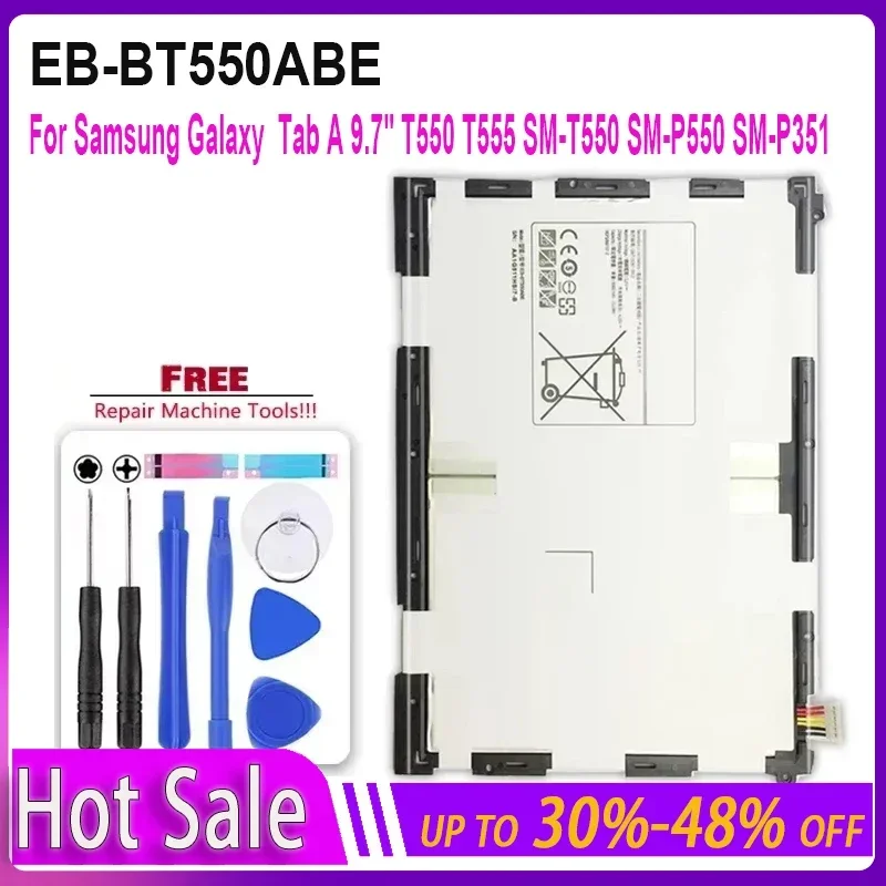 EB-BT550ABE 6000mAh Replacement Battery for Samsung Galaxy Tab A 9.7 T550 T555 SM-T550 SM-P550 SM-P351 High Quality Batteries