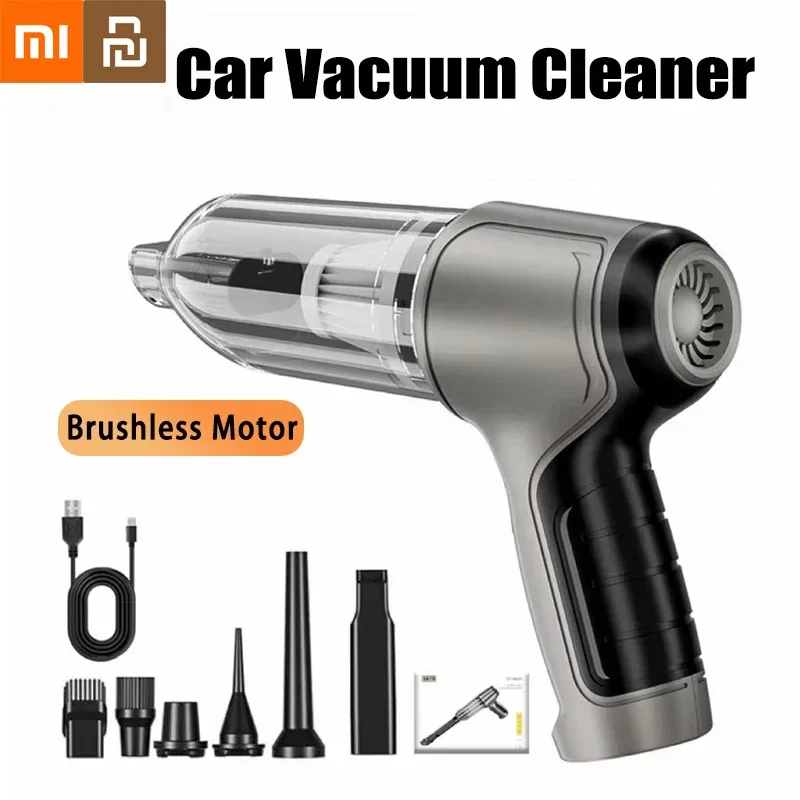 Xiaomi Youpin Car Vacuum Cleaner Strong Wireless Suction Handheld Auto Vacuum Home Car Dual Use Charging Cleaners Appliance New