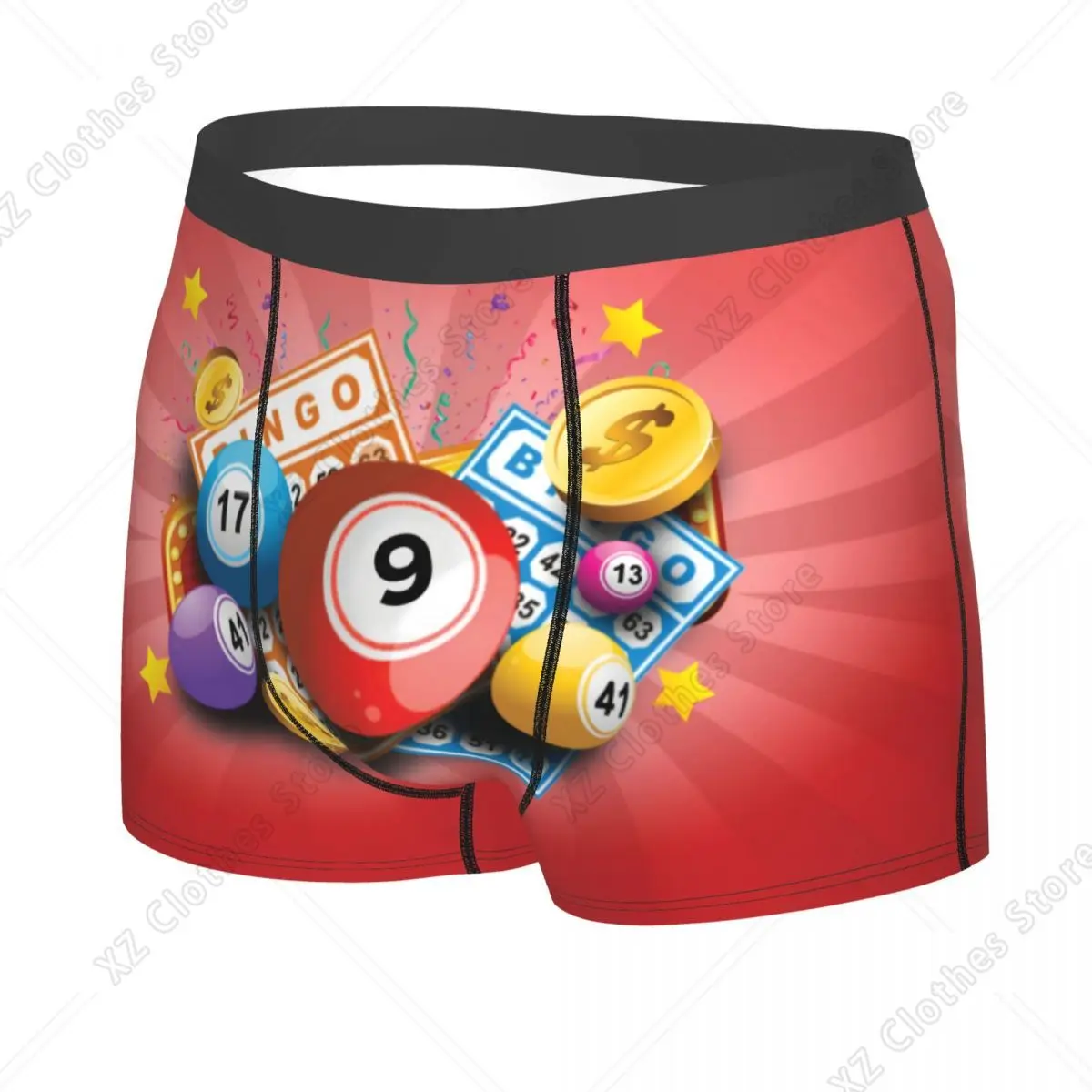 Custom Hot Game Bingo Underwear Men Print Boxer Shorts Panties Briefs Breathable Underpants