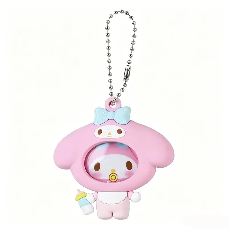 Hello Kitty Badge Cartoon Baby Bottle Modeling Keychain Replaceable Badge Protective Cover Backpack Charm Decor Collectible Gift view 4