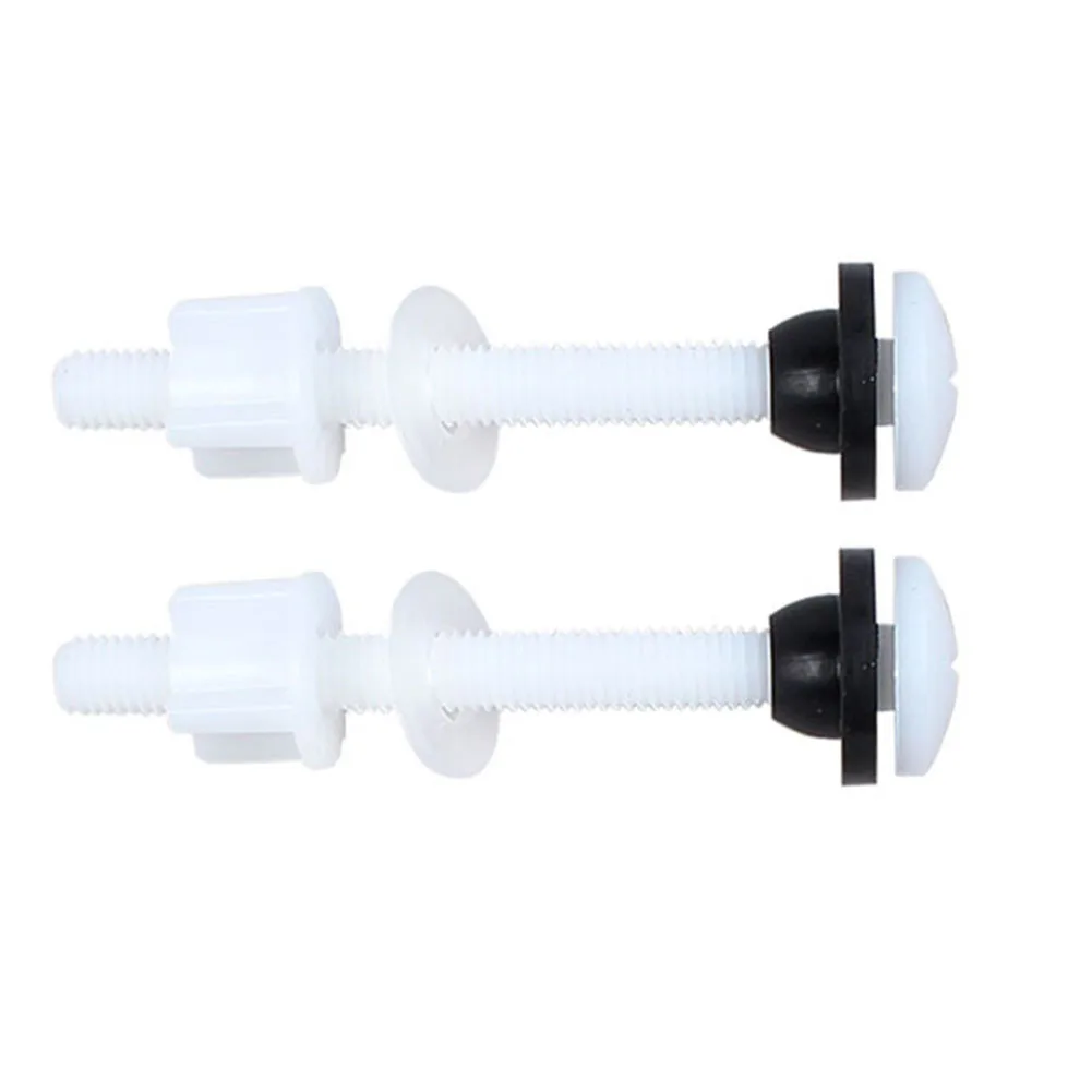 Rubber Pad Set Water Tank Screws Toilet Plastic And Rubber Toilet Fixing Screw 8 X 2.4cm Fits Almost Any Toilet