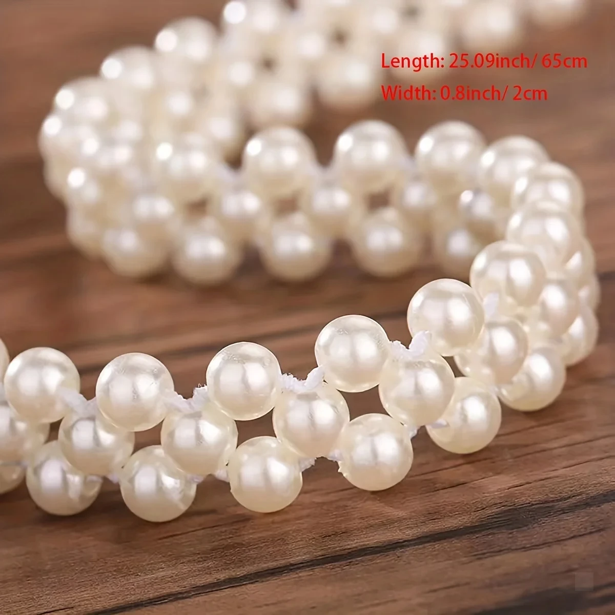 حزام أنيق بإبزيم على شكل فراشة مع لؤلؤ صناعي وأحجار الراين - حزام خصر مطاطي للفساتين والمشدات