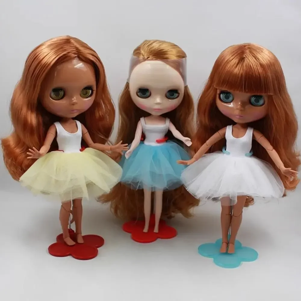 

Джинсовая куртка, юбка из пряжи для кукол azone ICY DBS, простые платья для кукол blythe, газовая юбка принцессы, аксессуары для кукольной одежды