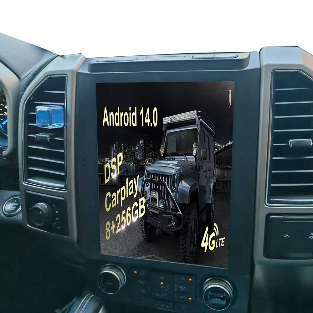 12,1-дюймовый Qualcomm 8 + 256 ГБ для Ford F150 F250 2015-2021, автомобильный стерео мультимедийный плеер, радио, GPS-навигация, головное устройство, HD сенсорный экран 12,1-дюймовый Qualcomm 8 + 256 ГБ для Ford F150 F250 2015-2021, автомобильный стерео мультимедийный плеер, радио, GPS-навигация, головное устройство, HD сенсорный экран