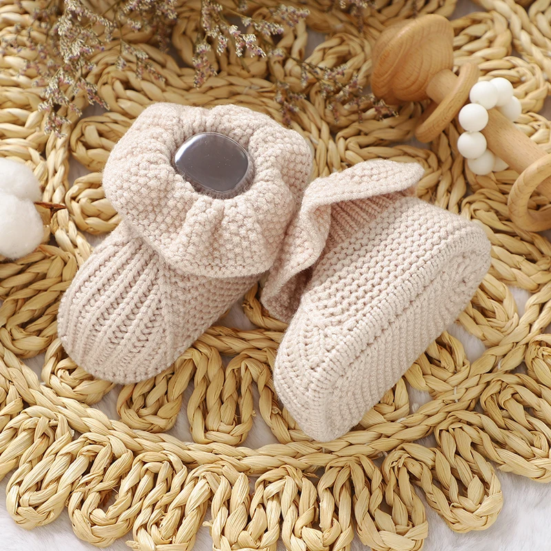 Sepatu bayi baru lahir, sepatu rajutan bayi laki-laki perempuan Fashion Ruffles Slip-on sepatu anak balita 0-18 bulan aksesoris pakaian buatan tangan