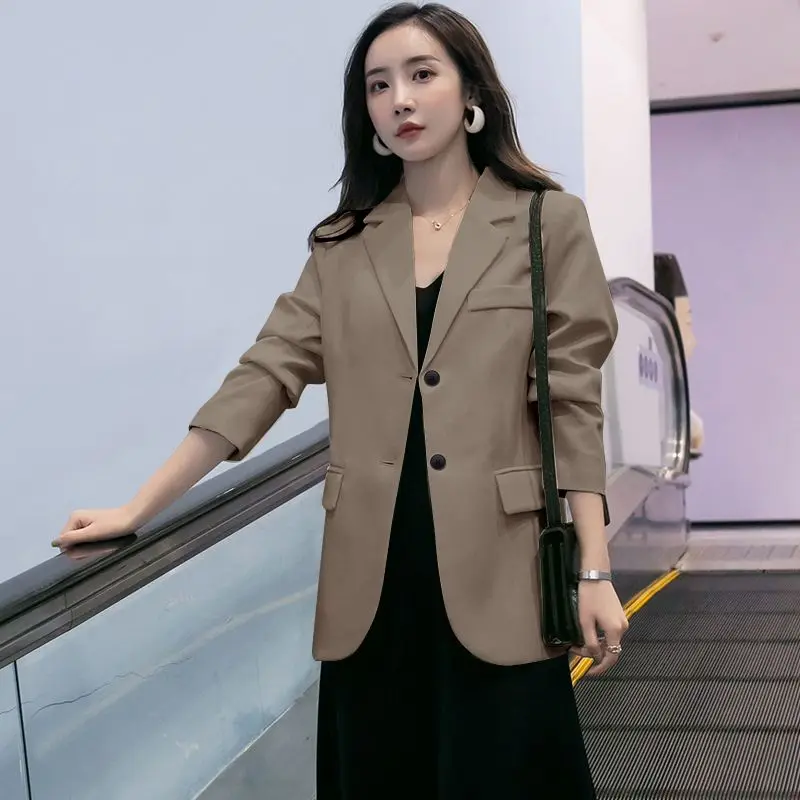 인터넷 셀럽 스몰 수트 자켓 여성 2025 봄 가을 신상 한국 버전 캐주얼 여성용 만능 수트 스몰 자켓