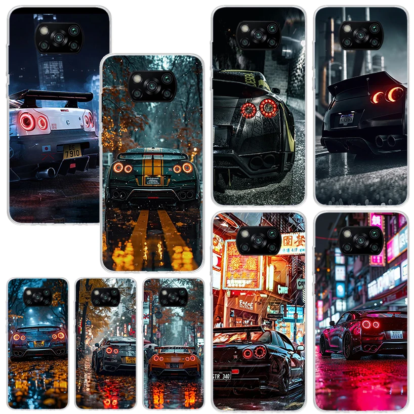 Чехол для телефона Japan JDM Sports Car GTR для Xiaomi Poco X7 X6 X5 M7 M8 Pro F7 Ultra Redmi 15C 15 13C 13 12C 12 10 10C 10A Art Fundas