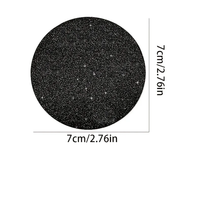 2 Pcs Glitter Sequins Car Cup Coasters, Anti-Slip Anti-Scratch Auto Cup Mats, PU Material Car Interior Accessories