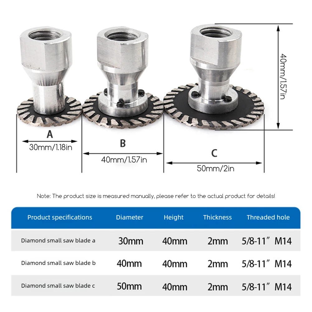 

Мини-лезвия для алмазной резки 30/40/50 мм, съемный фланец, маленькие алмазные отрезные диски, быстрое разглаживание, плитка, стекло, камень, твердая огранка