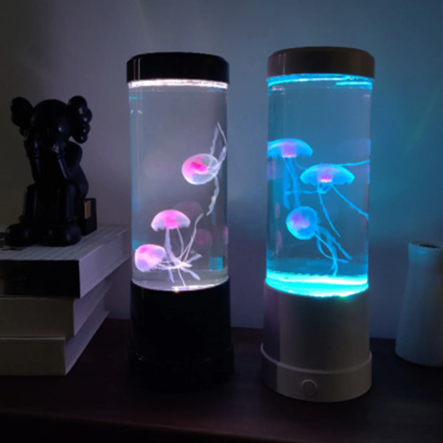 Customization.Wholesale High-quality 8 Inch Led Tube Flash Color Decorative Color Changing Led Jellyfish LAVA Lamp