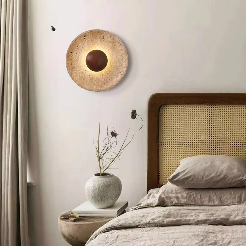 

Japanese-style wabi-**** wind wall lamp creative retro medieval homestay bedroom bedside aisle living room atmosphere wall lamp