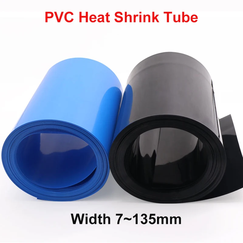 2/5/10/20M PVC Heat Shrink Shrinkable Tube 18650 Pack Battery Wrap 7mm~ 135mm Insulated Film Wrap Lithium Case Shrink Wraps