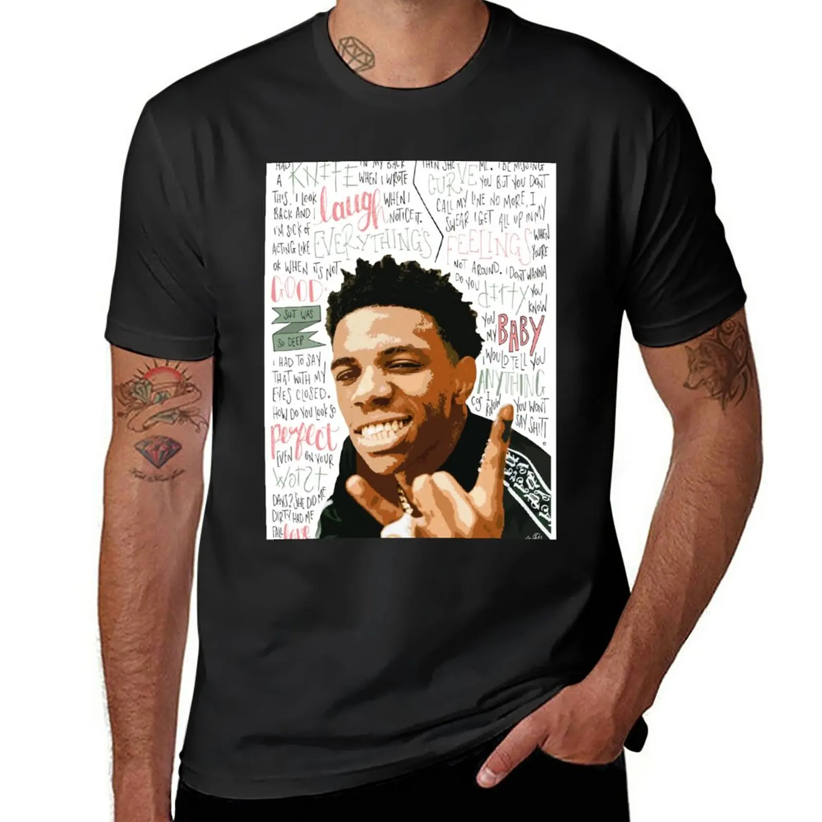 

New A Boogie wit da Hoodie T-Shirt black t shirts oversized t vintage clothes plus size mens cotton