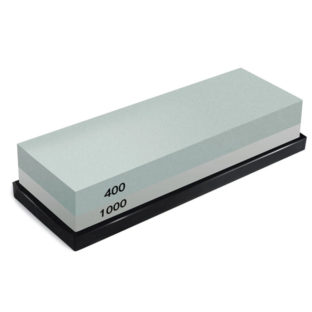 Whetstone, 2-IN-1 Sharpening Stone 400/1000 Grit Waterstones, Knife Sharpener Rubber Stone Holder Included