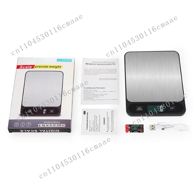 Food Kitchen Scale Multifunctional, Food Scale 10kg Stainless Steel Digital Weighing Kitchen Scale