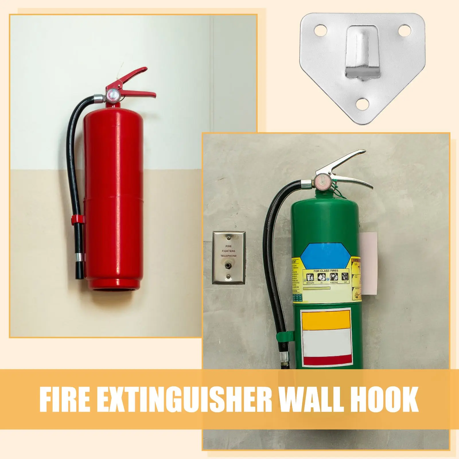 사무실 아파트에 대 한 8 개 소화기 벽 브래킷 금속 홀더 내구성 안정적인 안전 후크 마운트 하드웨어