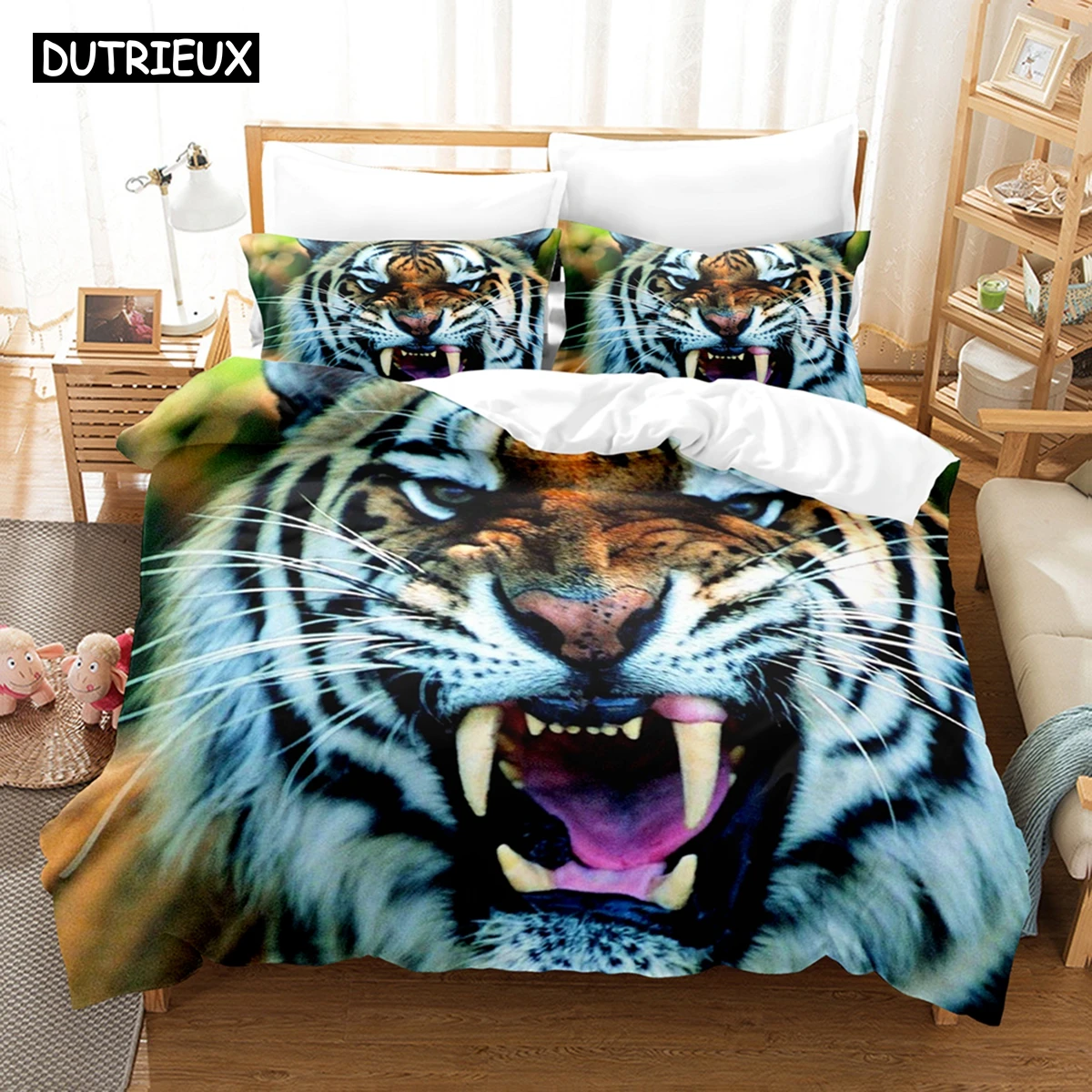 3D The Tiger Series Bedding Sets Duvet Cover Set With Pillowcase Twin Full Queen King Bedclothes Bed Linen