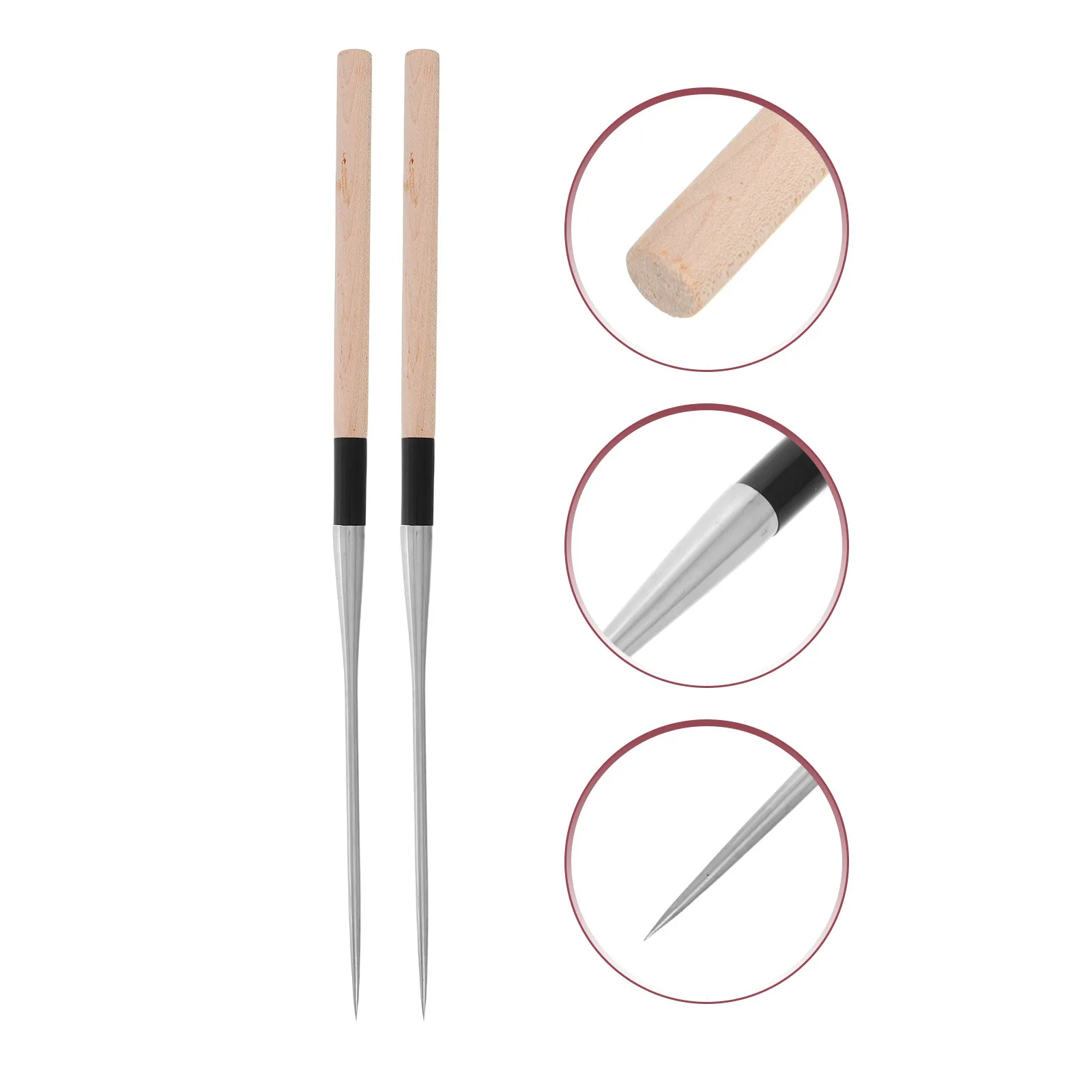 

2Pcs Metal Cooking Chopsticks Stainless Steel Pointed Japanese Style Sushi Tools Heat Resistant Long Chopsticks for Grilling and