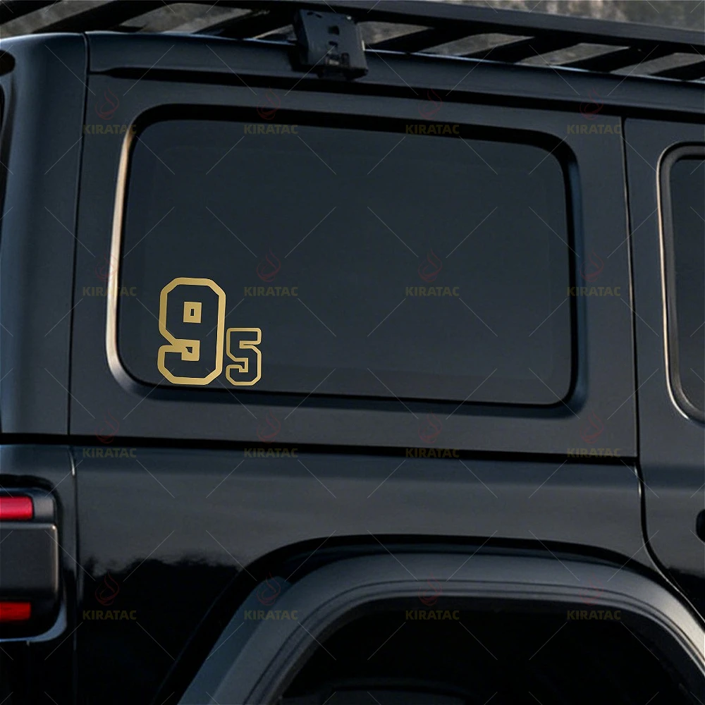 Autocollant numéro de voiture en or 0-9, 1 pièce, pour vitres avant de voiture, porte de coffre, carénage de moto, garde-boue, casque, réservoir de carburant, autocollants en vinyle de vélo