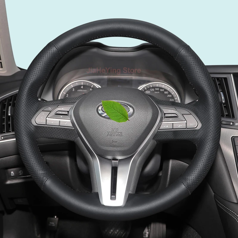 

Hand-sewn Non-slip Durable Leather Car Steering Wheel Cover for Infiniti QX50 QX30 QX60 Q50L Q70 Q30 Interior Accessories