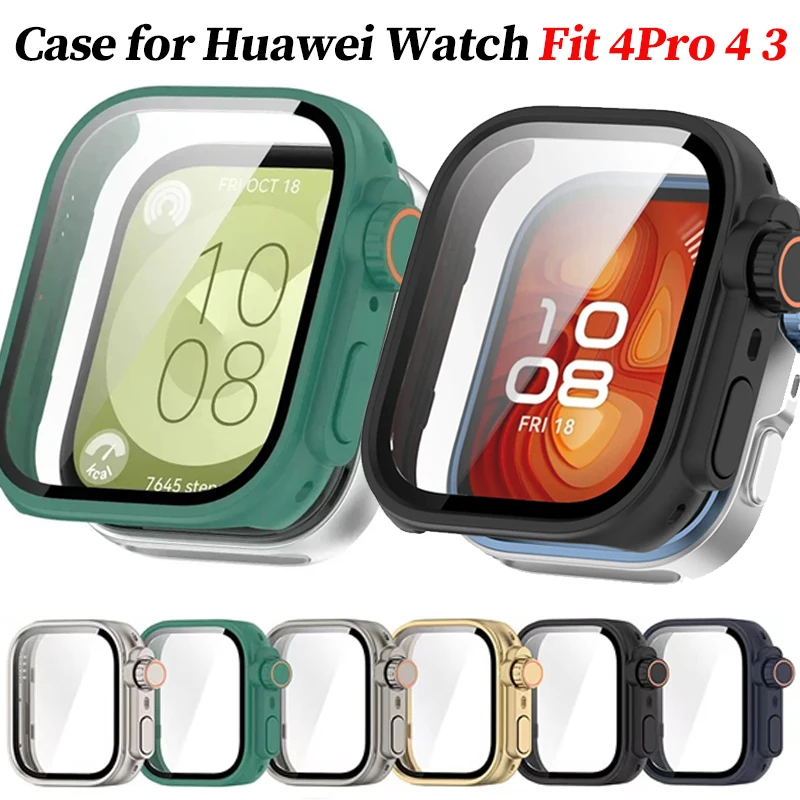 

Change To Ultra Case for Huawei Watch Fit 4Pro 4 3 Tempered Glass Cases Screen Protector for Huawei Fit4 Fit3 Upgrade to Ultra 2