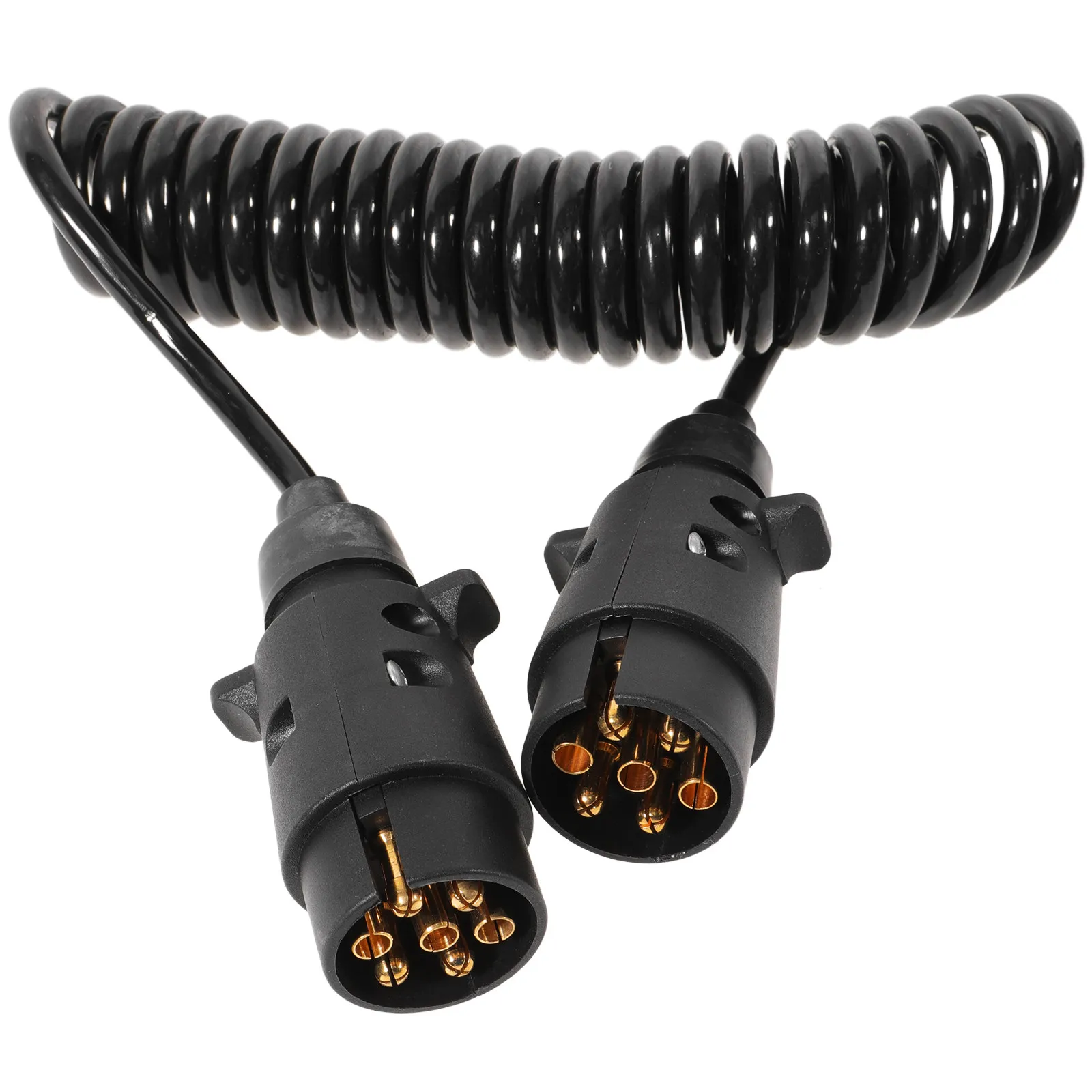 

Heavy Duty Coiled Trailer Cord 25Ft Electrical for Rv Trailer Lights Wiring Harness Portable Retractable Extension