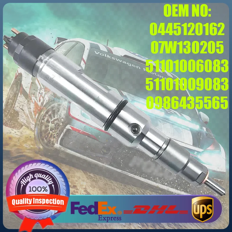 

High Quality Diesel Common Rail Injector 0445120162 07W130205 51101006083 for MAN TGL TGM and Volkswagen