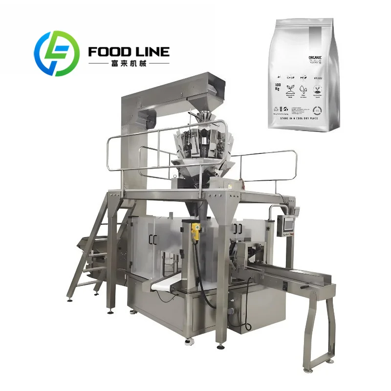 Low Noise Granule Packaging Line Optimized Motor And Transmission Parts Run