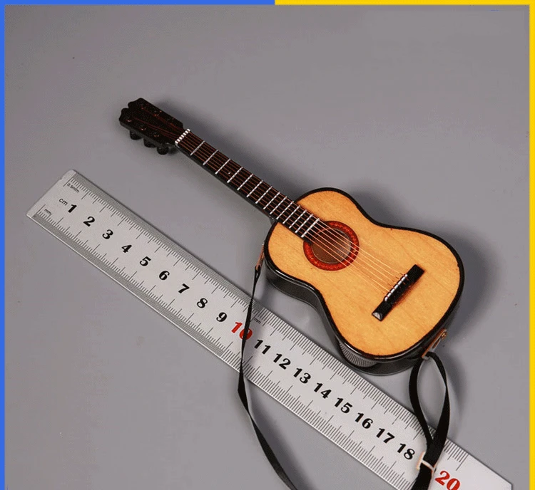 

1/6 scale wood color acoustic guitar model for figure doll