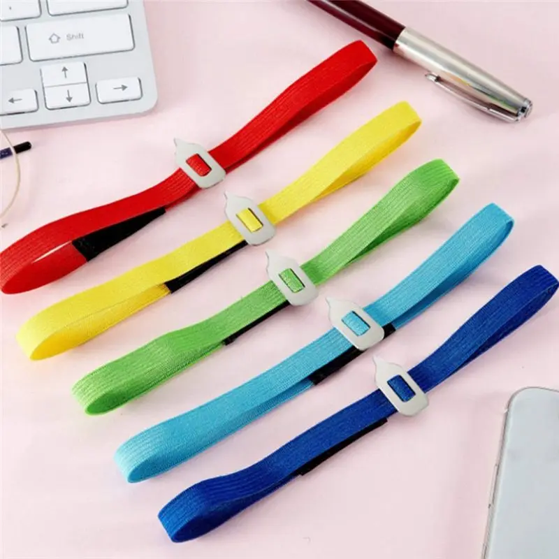 AA83 Cintura elastica Segnalibro Clip per libro retrattile Puntatore a fascia elastica Segnalibro da lettura Forniture di cancelleria